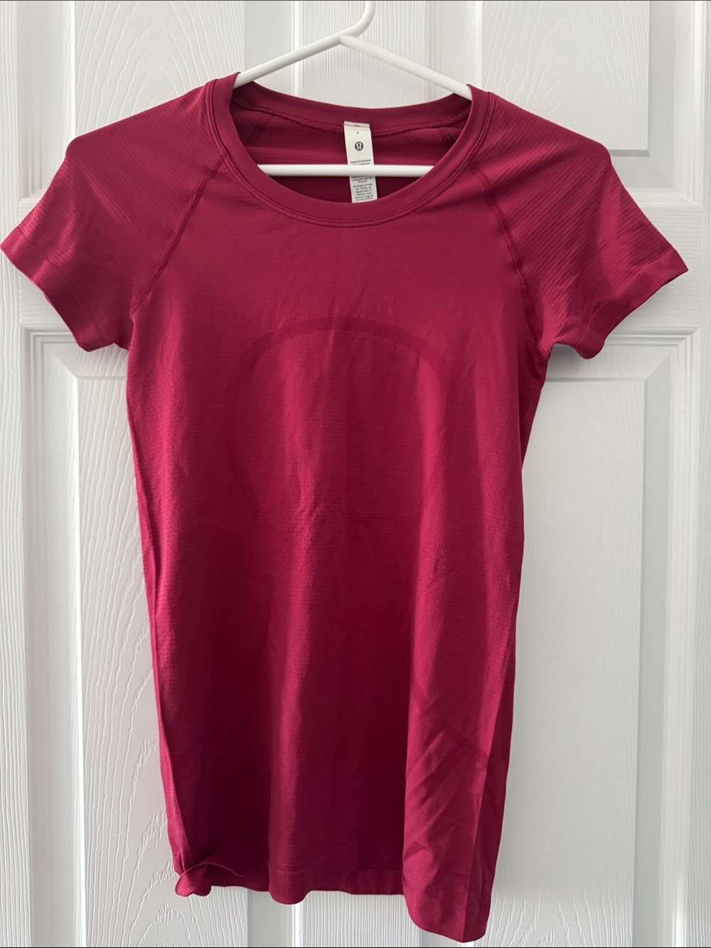 lululemon athletica Short Sleeve Tee in Deep Berry